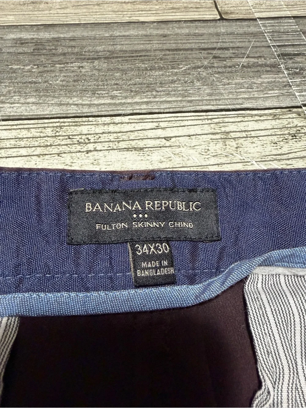 Banana Republic Fulton Skinny Chino Pants Men’s 34x30 Purple Ish Stretch READ